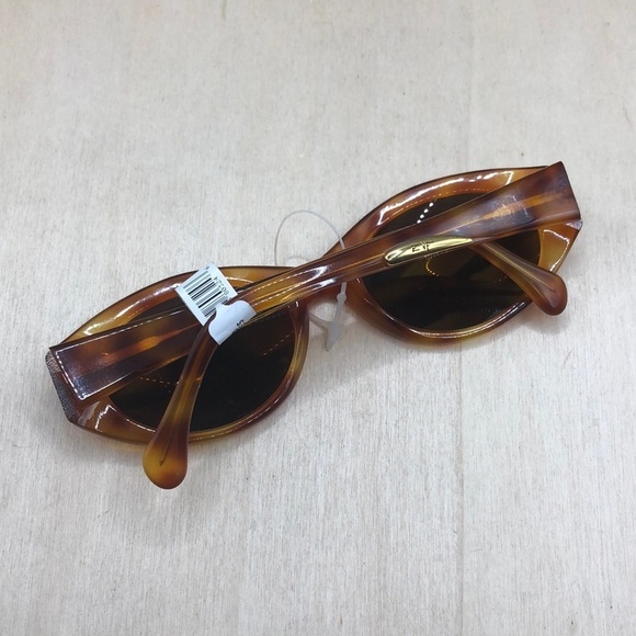 New old stock Egon Von Furstenberg sunglasses italy vintage MOD amber tortoise main image 4